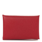 Hermes Epsom Calvi Card Case Rubis