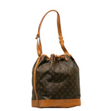 Louis Vuitton Monogram Noe Shoulder Bag Brown PVC Leather Louis Vuitton