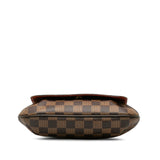 Louis Vuitton Damier Shoulder Bag Ebene Brown Women's
