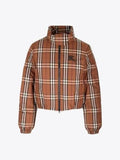 Luxury Burberry Check Nylon Down Padding Dark Birch Brown