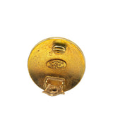 Chanel Gold Plated Coco Mark Vintage Earrings 94P