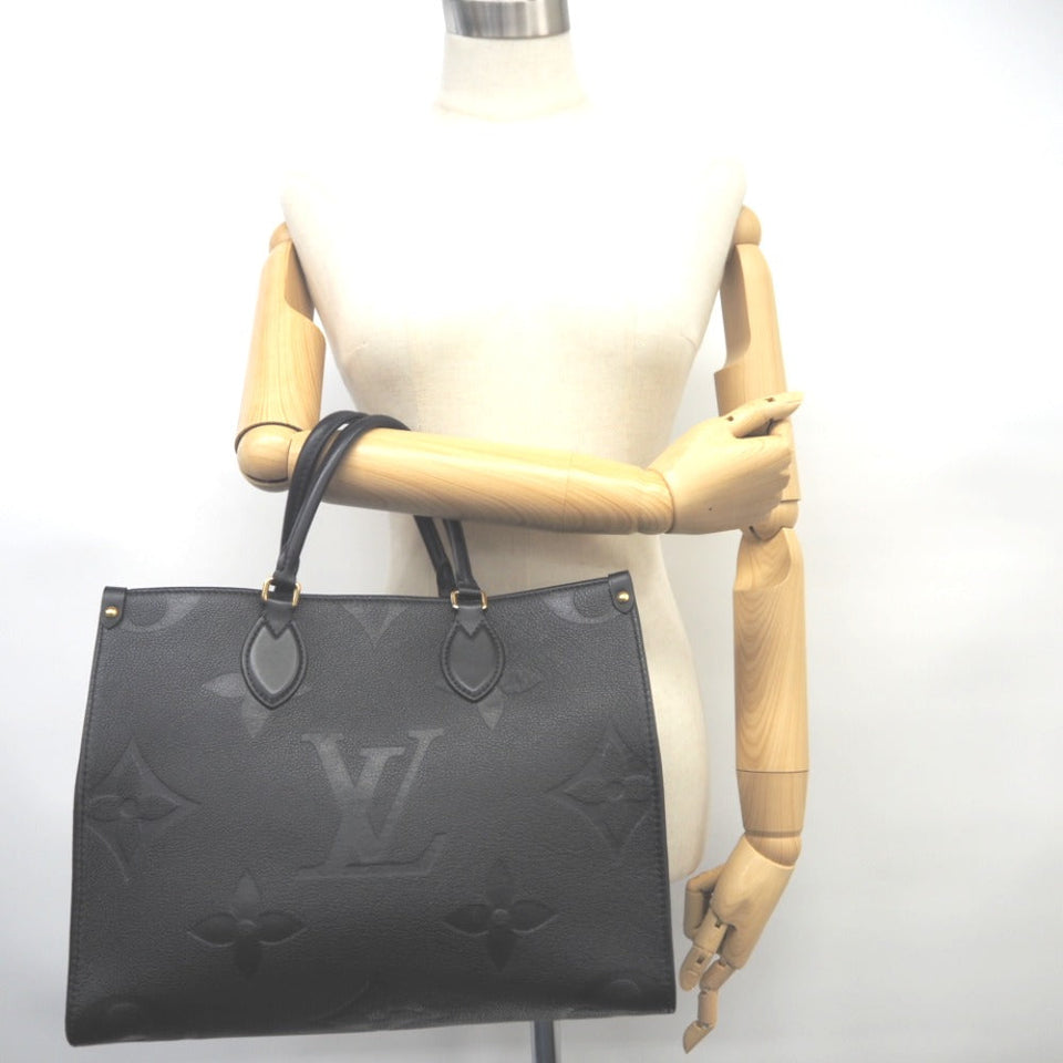 Louis Vuitton On The Go MM Monogram Amplant Handbag Black