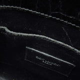 Saint Laurent- Shoulder Bag Jour Baby Crocodile Embossed Handbag Black
