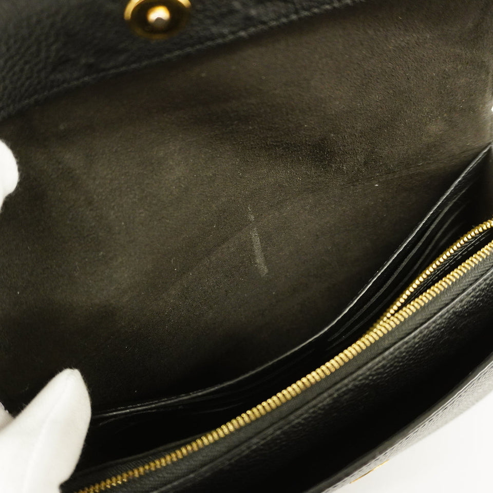 Louis Vuitton Vavin Chain Wallet Monogram Implant Noir Black