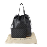 Louis Vuitton Monogram Eclipse Tote Bag Leather Black