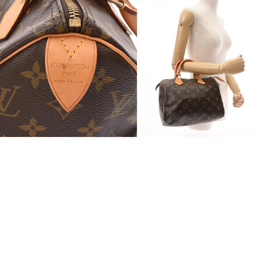 Louis Vuitton Monogram Speedy 25 Brown Canvas Handbag