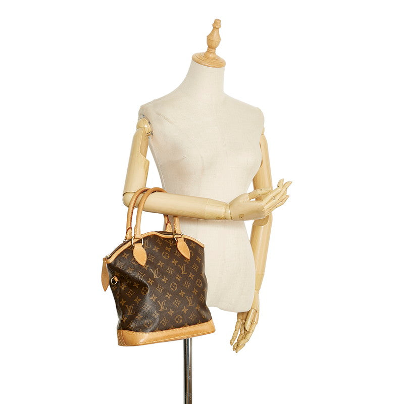 Louis Vuitton Monogram Lockit Tote Bag Brown
