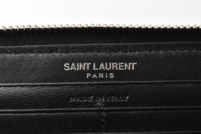 Saint Laurent- Paris Wallet Long Wallet Leather Black