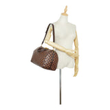Louis Vuitton Damier Speedy 35 Bandouliere Ebene Brown Leather