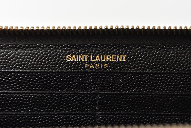 Saint Laurent- Paris Outlet Wallet Long Wallet Leather Black