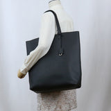 Saint Laurent- Sac Shopping Tote Bag Noir Leather Black