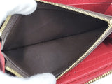 Louis Vuitton Portefeuille Clemence Round Zipper Long Wallet Damier Cerise