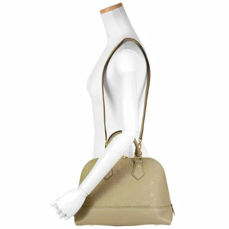 Louis Vuitton Neo Alma PM Shoulder Emplant Leather Handbag Creme