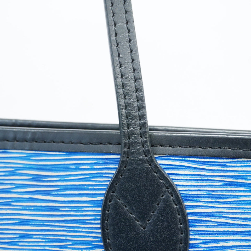 Louis Vuitton Tote Bag Epi Denim Neverfull MM Denim Blue
