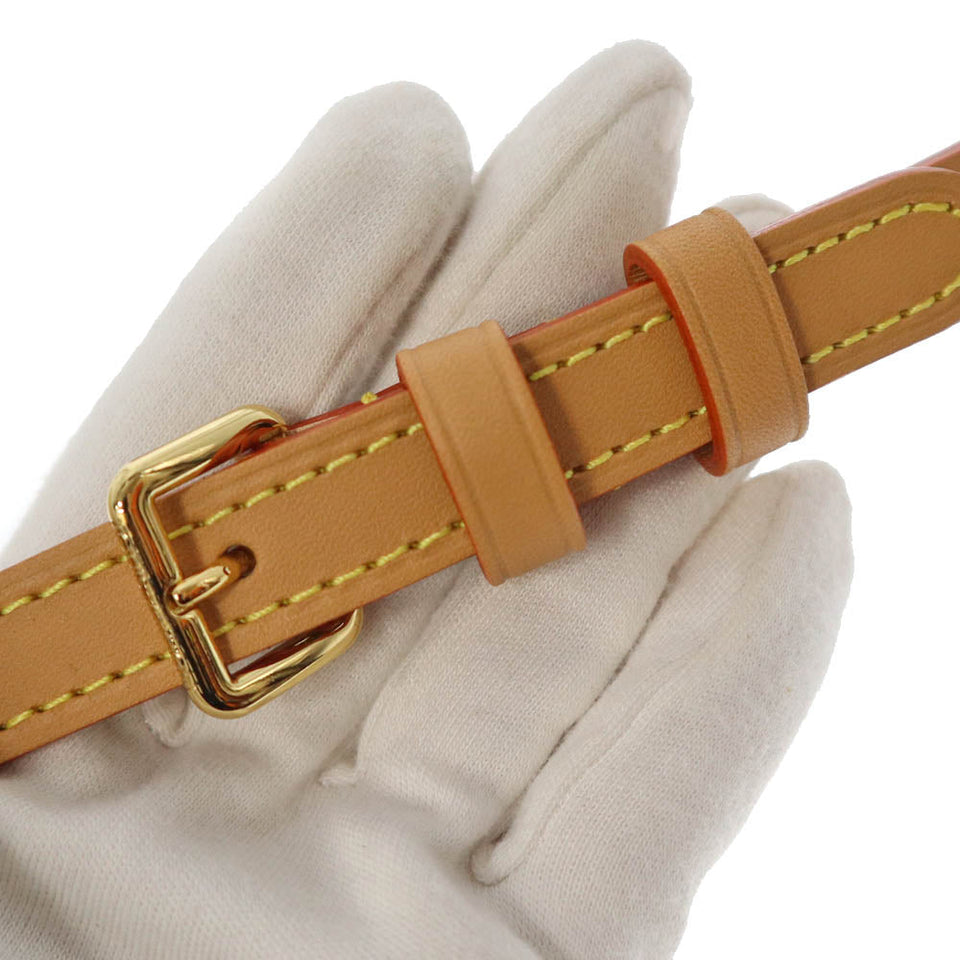 Louis Vuitton Nano Speedy Monogram Canvas Brown Leather Black
