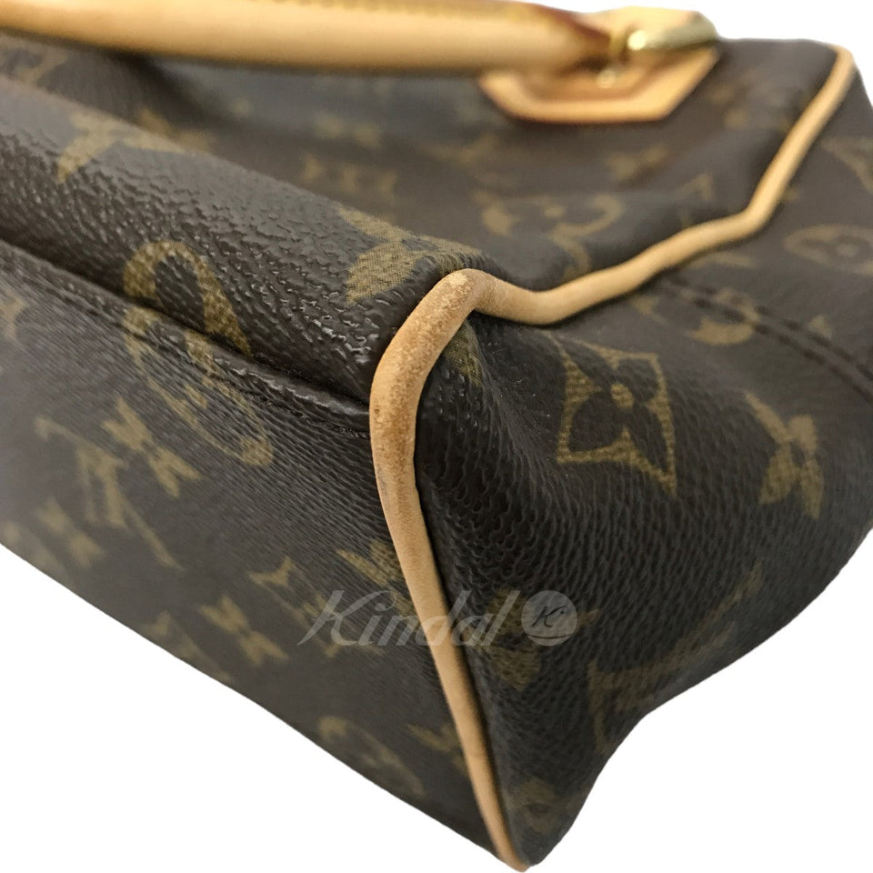 Louis Vuitton Manhattan PM Monogram Handbag Mini Boston Bag Brown