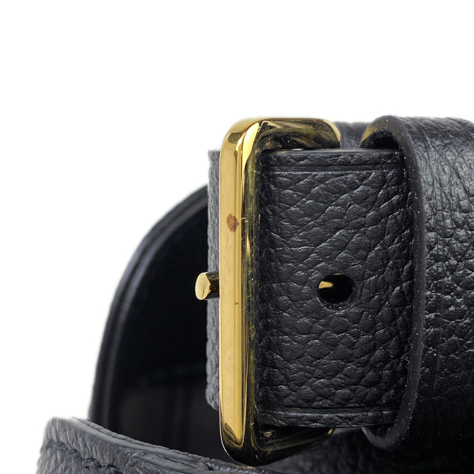 Louis Vuitton Montaigne MM Shoulder Bag Implant Noir Black