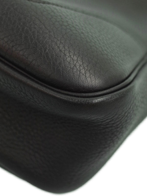 Hermes Trim G Engraved Shoulder Bag Black