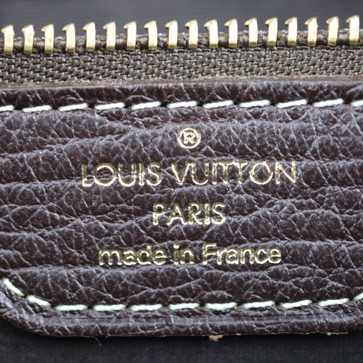 Louis Vuitton Bucket PM Tote Bag Monogram Minilan Leather Dark