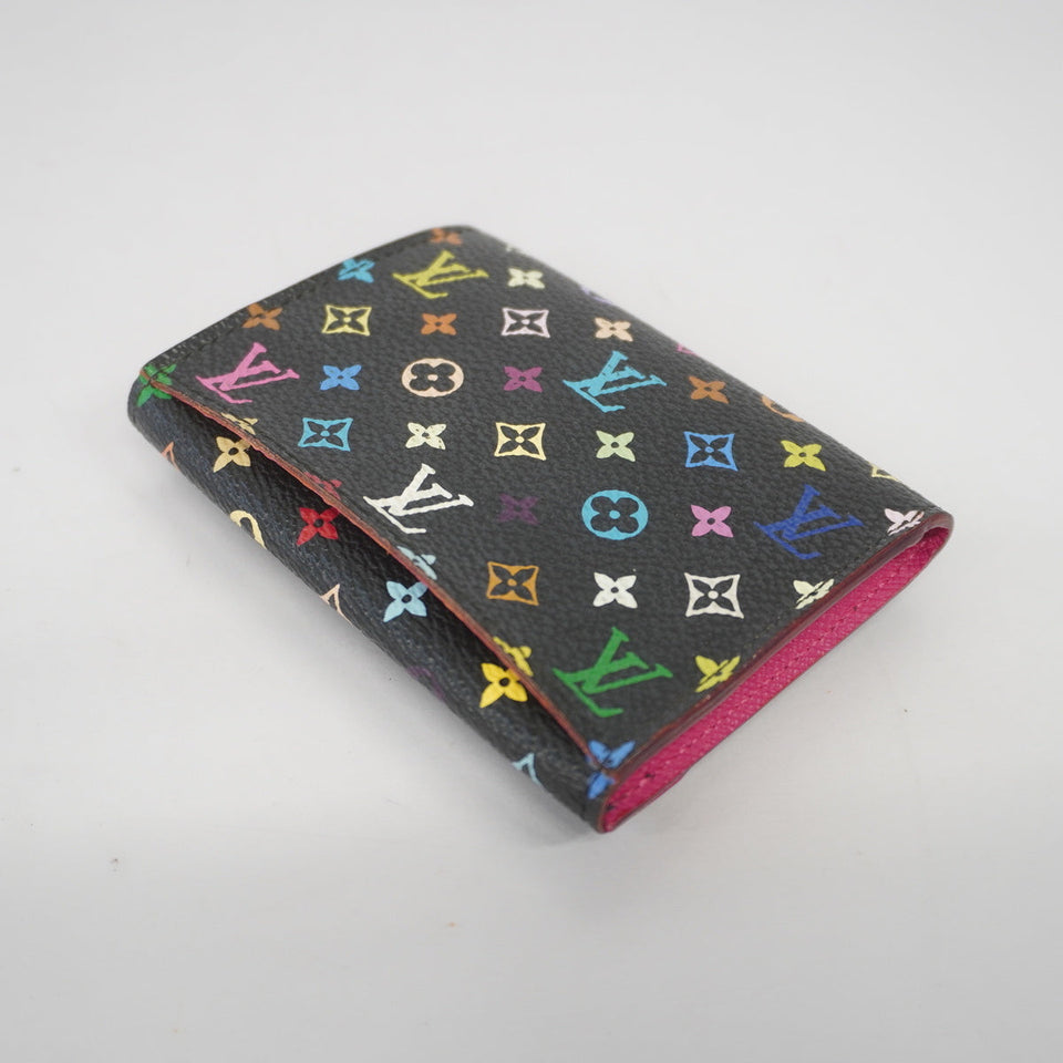 Louis Vuitton Card Holder Monogram Multicolor Black
