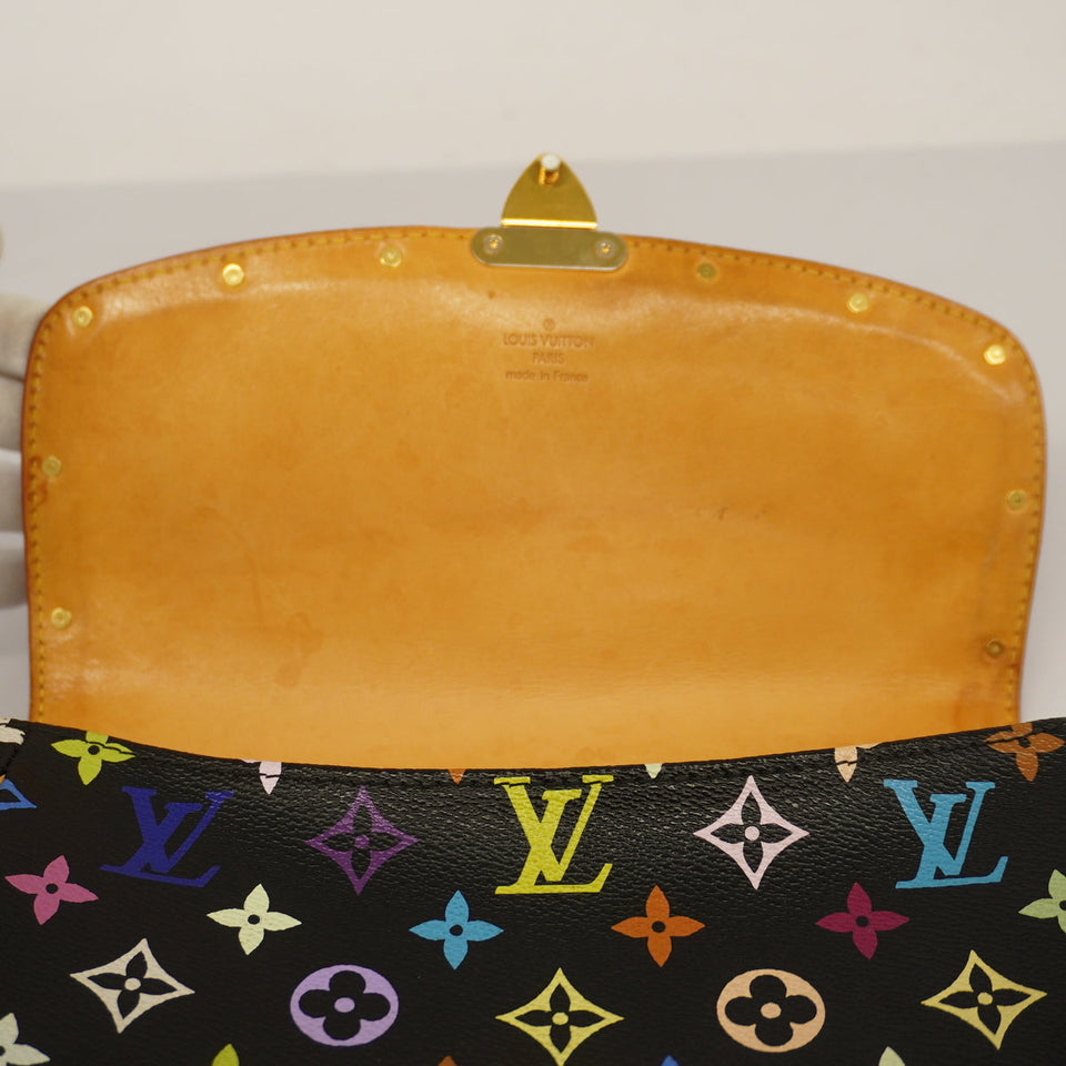 Louis Vuitton Shoulder Bag Monogram Multicolor Sologne Noir