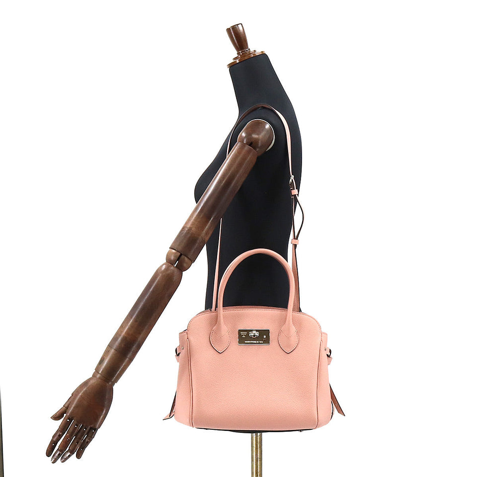 Louis Vuitton Mila PM Shoulder Bag Calf Leather Rose Poodle Pink