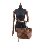 Louis Vuitton Damier Neverfull MM Tote Bag Ebene Cerise