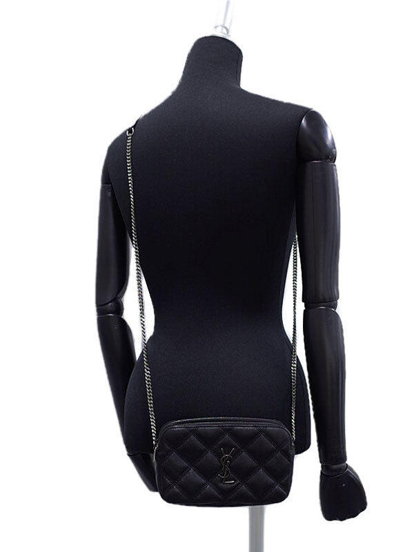 Saint Laurent- Becky Double Zip Pouch Shoulder Bag Black