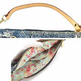 Louis Vuitton Monogram Denim Patchwork Pouchy Shoulder Bag Blue