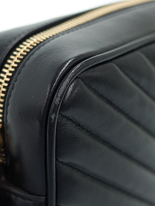 Saint Laurent- Camera Bag Quilted Shoulder Bag Beige