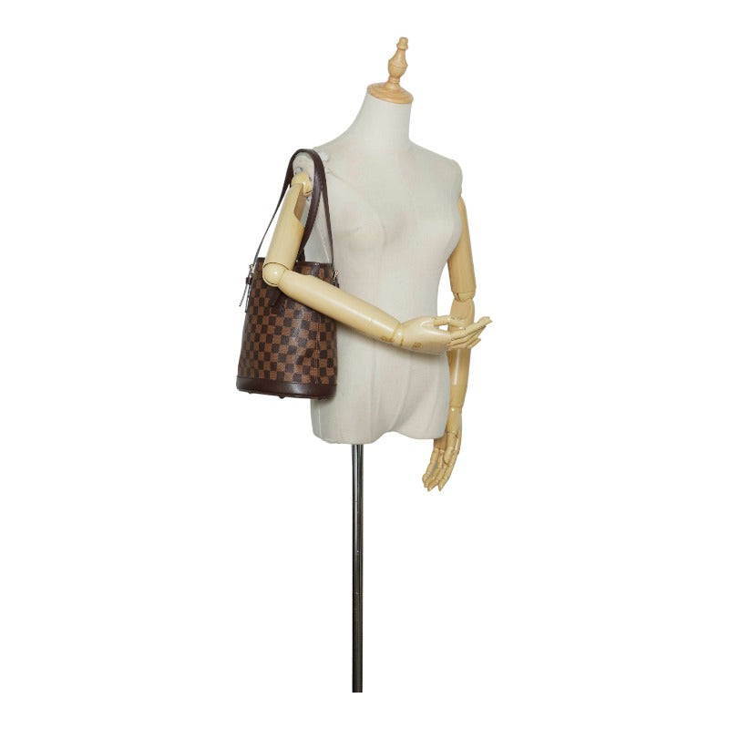 Louis Vuitton Damier Male Shoulder Bag Bucket Brown