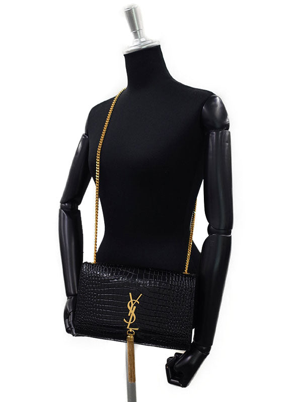 Saint Laurent- Classic Kate Satchel Chain Shoulder Bag Black