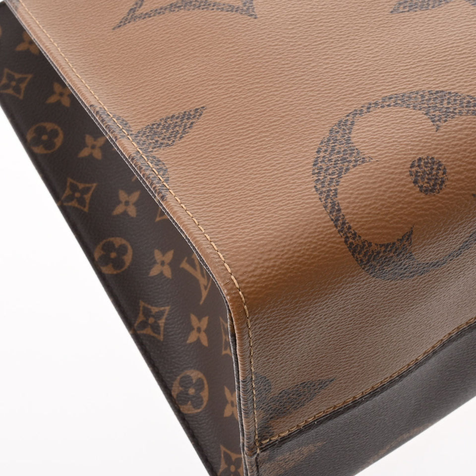 Louis Vuitton Monogram Reverse On The Go GM Brown Canvas 2way Bag