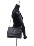 Saint Laurent- Sunset Large Chain Shoulder Bag Black
