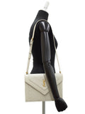 Saint Laurent- Paris Satchel Gabby Shoulder Strap Light Gray Black