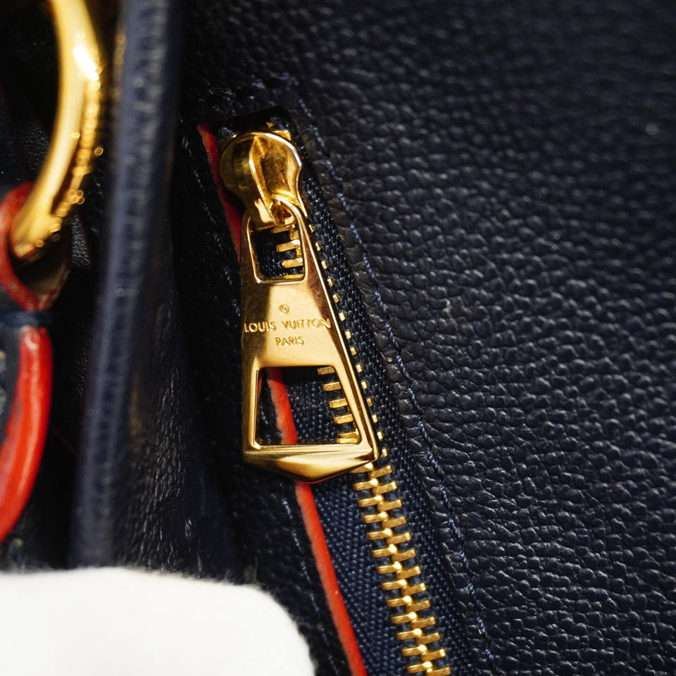 Louis Vuitton 2way Bag Monogram Implant V Tote MM Marine Rouge