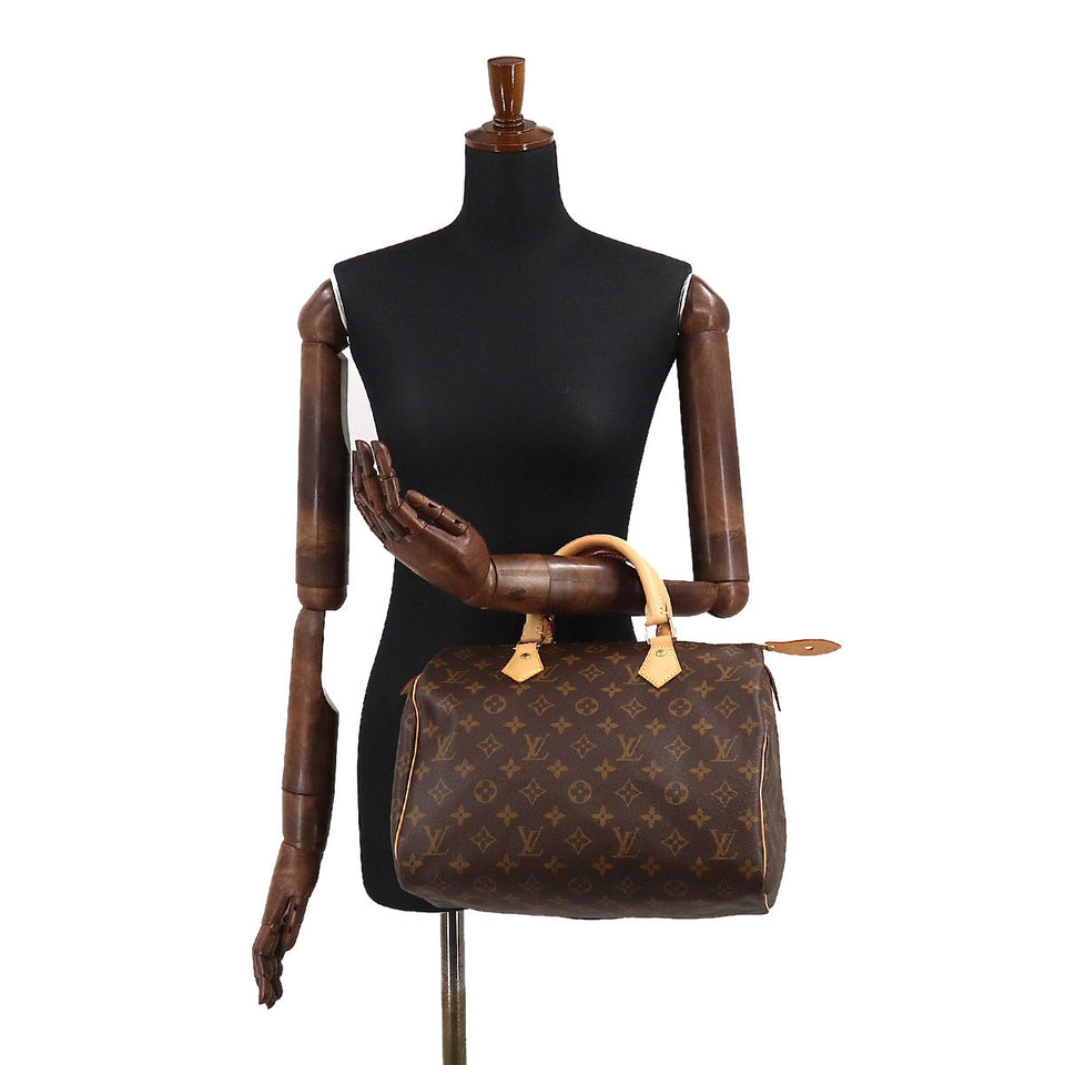 Louis Vuitton Monogram Speedy 30 Hand Bag Brown