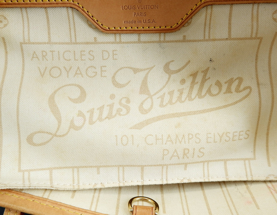 Louis Vuitton Neverfull PM Damier Azur Tote Bag Handbag