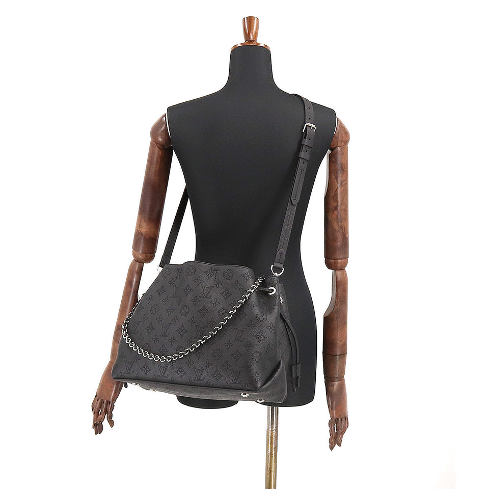 Louis Vuitton Mahina Bell Shoulder Bag Leather Noir Black