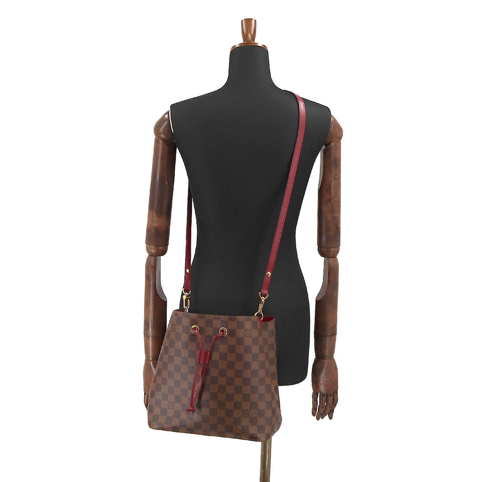 Louis Vuitton Damier Neonoe Shoulder Bag Cherry Berry Ebene