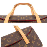 Louis Vuitton Monogram Sonatine Hand Bag Brown Gold Metal Fittings