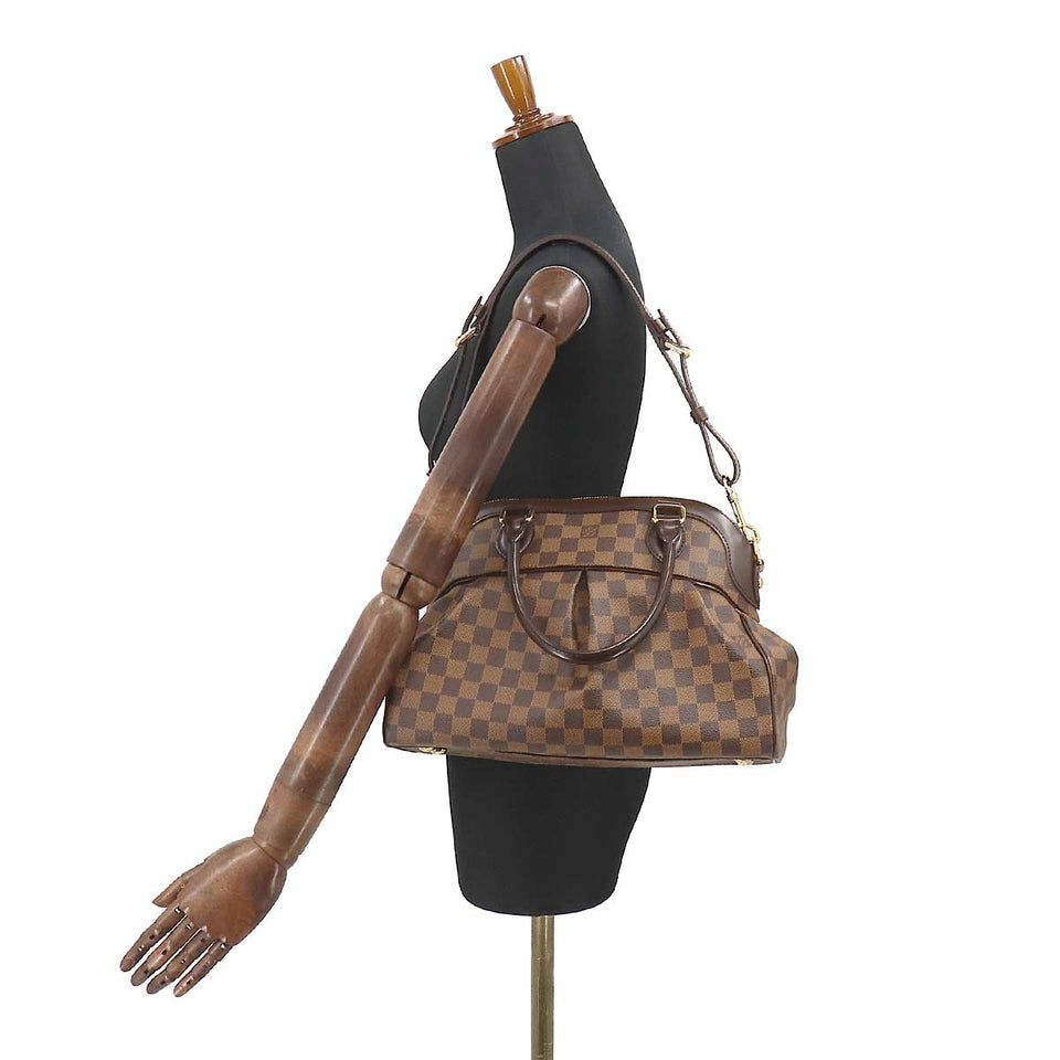 Louis Vuitton Damier Trevi PM 2 Way Hand Shoulder Bag Ebene