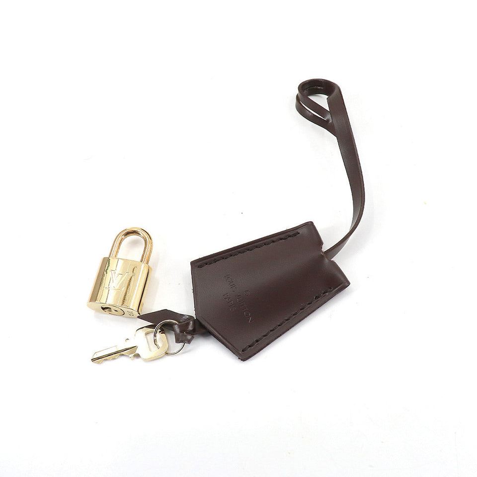Louis Vuitton Damier Duomo Hand Bag Ebene Gold Metal Fittings