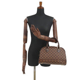Louis Vuitton Damier Duomo Hand Bag Ebene Gold Metal Fittings
