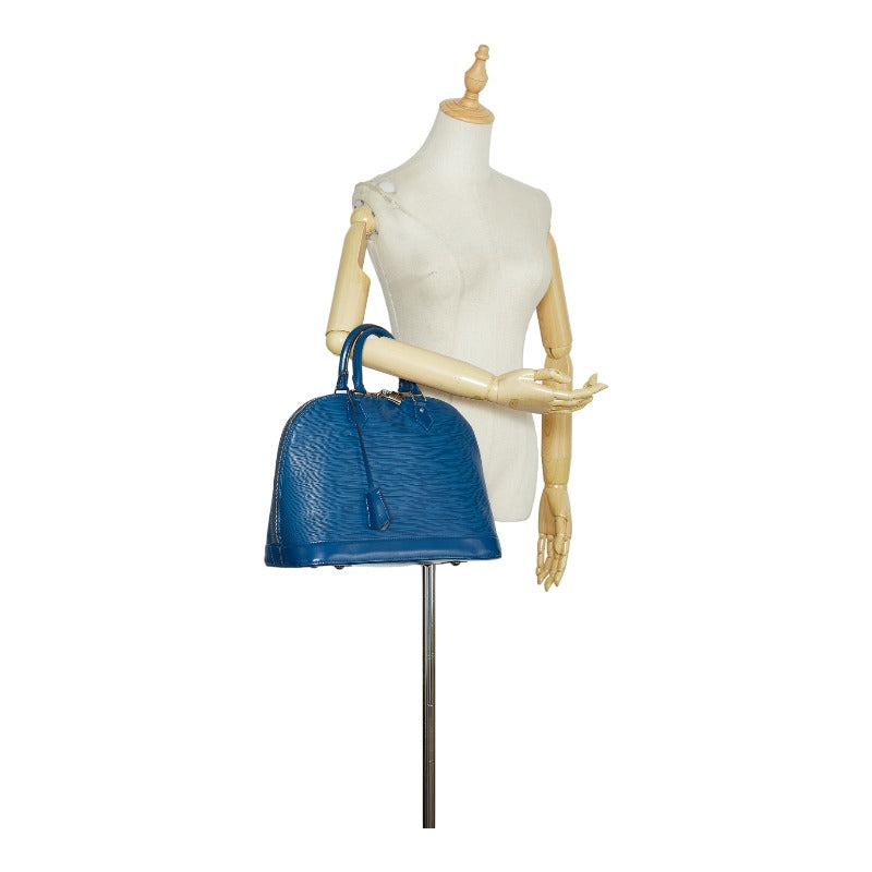 Louis Vuitton Epi Alma MM Handbag Toledo Blue
