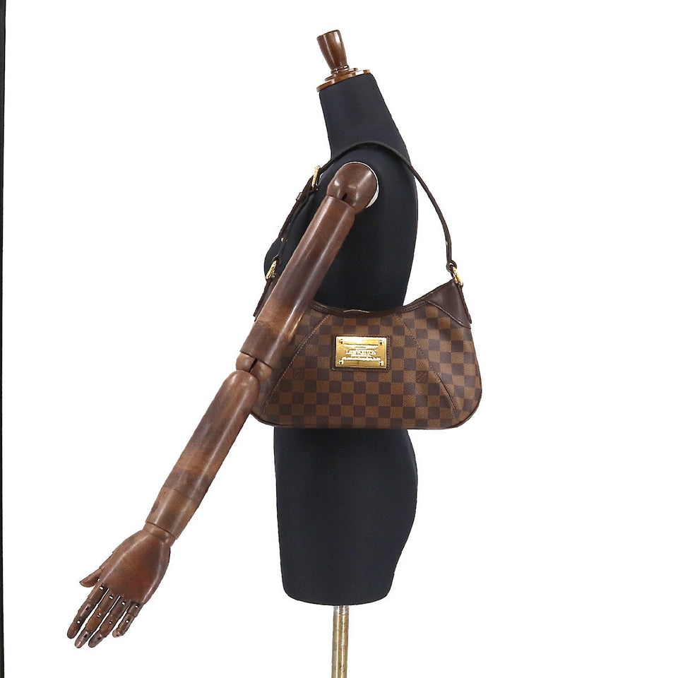 Louis Vuitton Damier Thames PM Shoulder Bag Ebene Brown