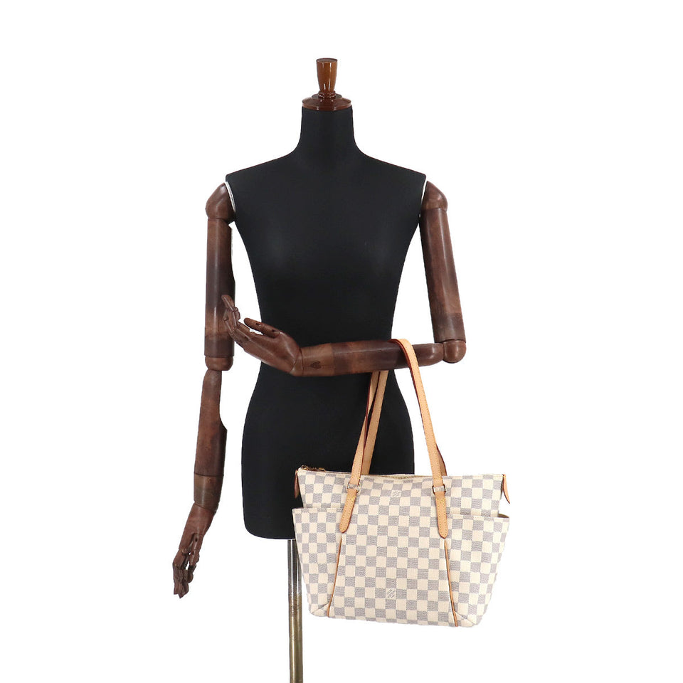 Louis Vuitton Damier Azur Totally PM Tote Bag Gold Hardware