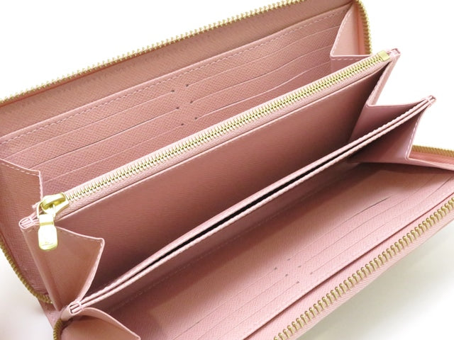Louis Vuitton Wallet Zippy Wallet Damier Azur Rose Ballerine