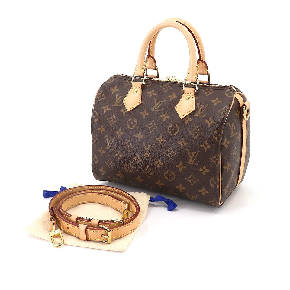 Louis Vuitton Monogram Speedy Bandouliere 25 Shoulder Bag Brown