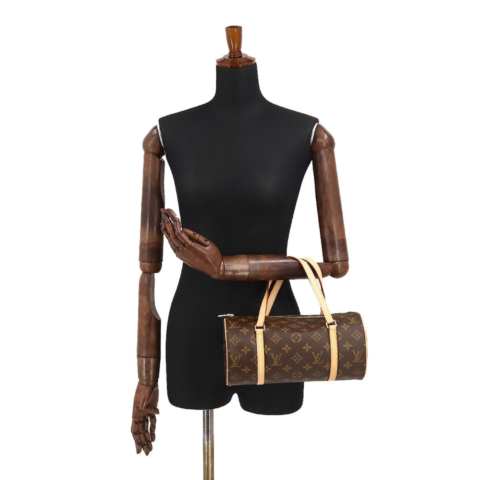Louis Vuitton Monogram Papillon 26 Hand Bag Brown